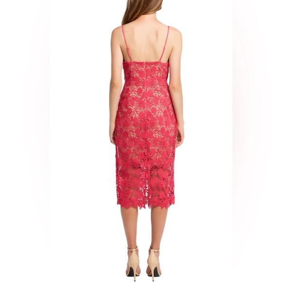 BARDOT Tayla Lace Dress Pink Beetroot New With Tags Size US Small 6 - Picture 14 of 16